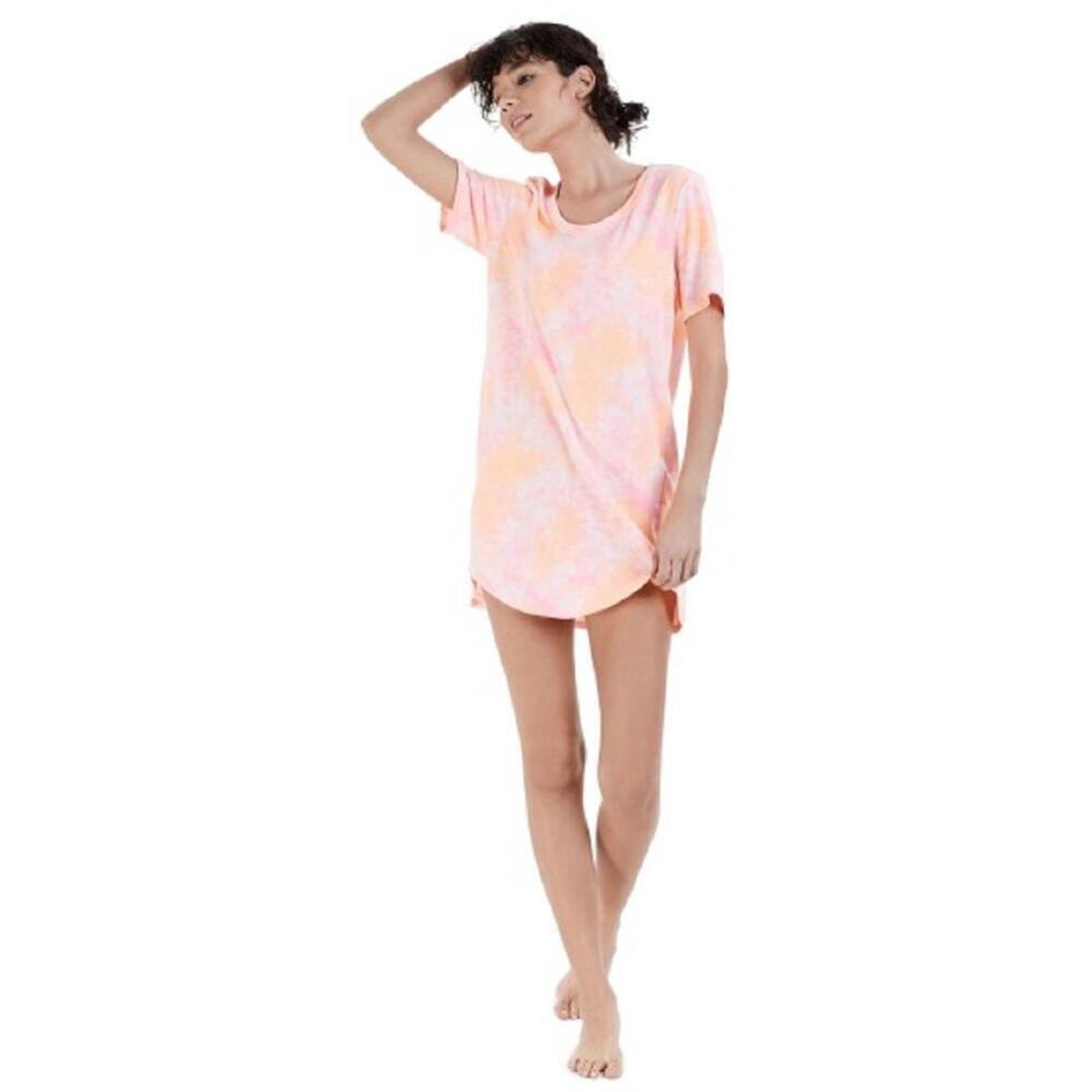 Jenni By Jennifer Moore Womens Short Sleeve Printed Sleep Shirt Size M